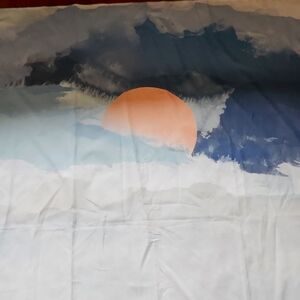 Abstract Blue and Orange Tapestry